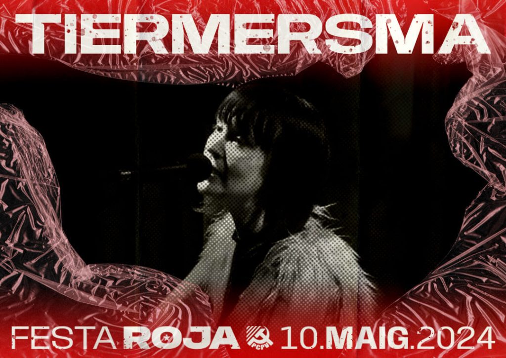 Cartel de la cantante Tiermersma en la Festa Roja del PCPV 2024