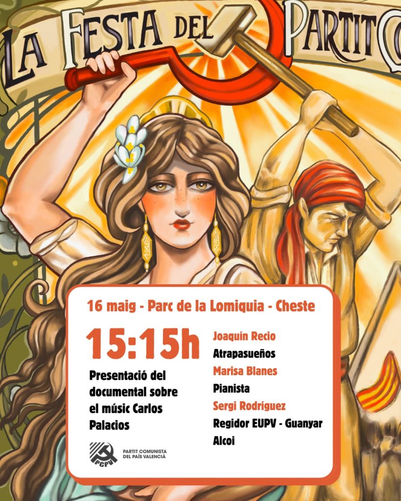 Cartel de la festa del pcpv 2026 sobre la presentacion del documental de las 15:15